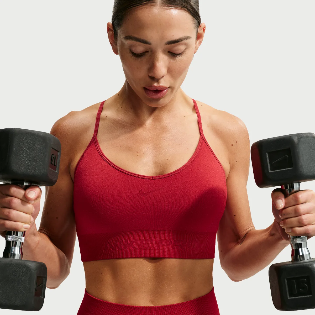 Nike Pro Seamless Light-Support Padded Sports Bra by Nike