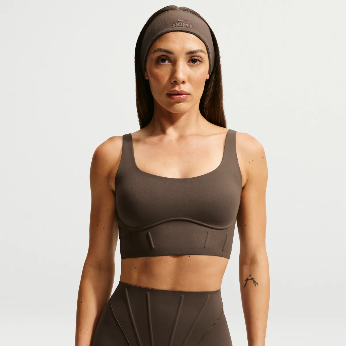 SKIMS Matte Long-Line Corset Bra by Nike