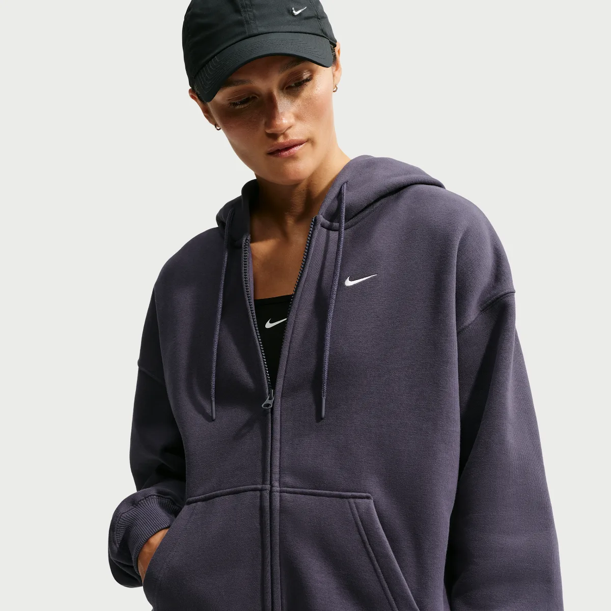 Studio Fleece Medium Weight Oversized Full-Zip Hoodie by Nike