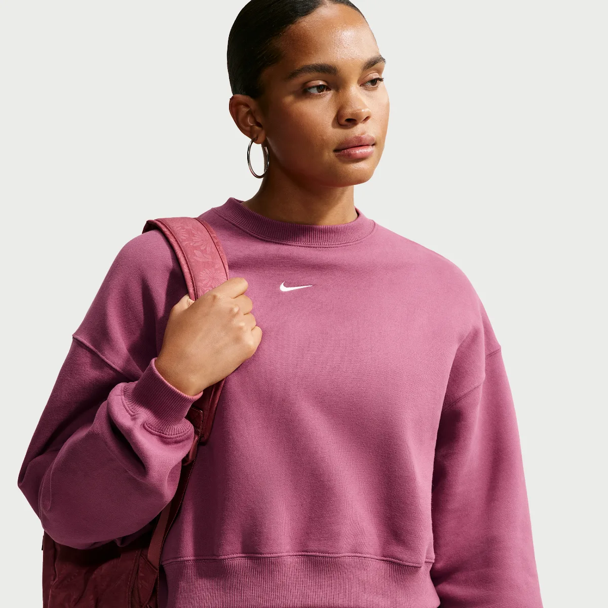 Studio Fleece Medium Weight Oversized Cropped Crew by Nike