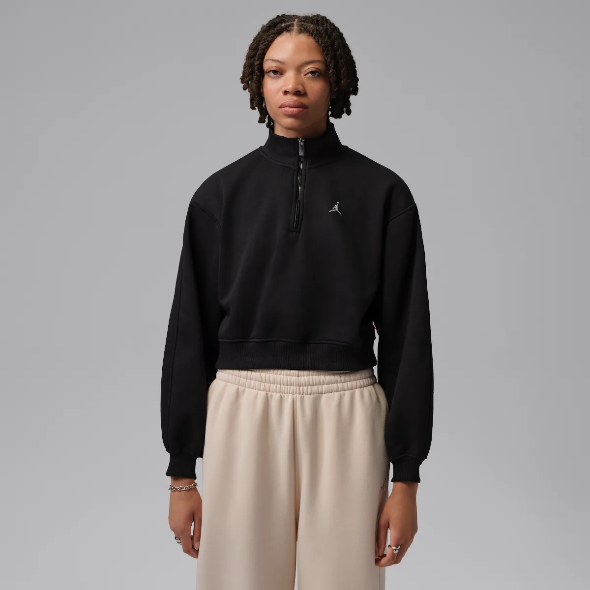 Jordan Brooklyn 1/4-Zip Cropped Top by Jordan