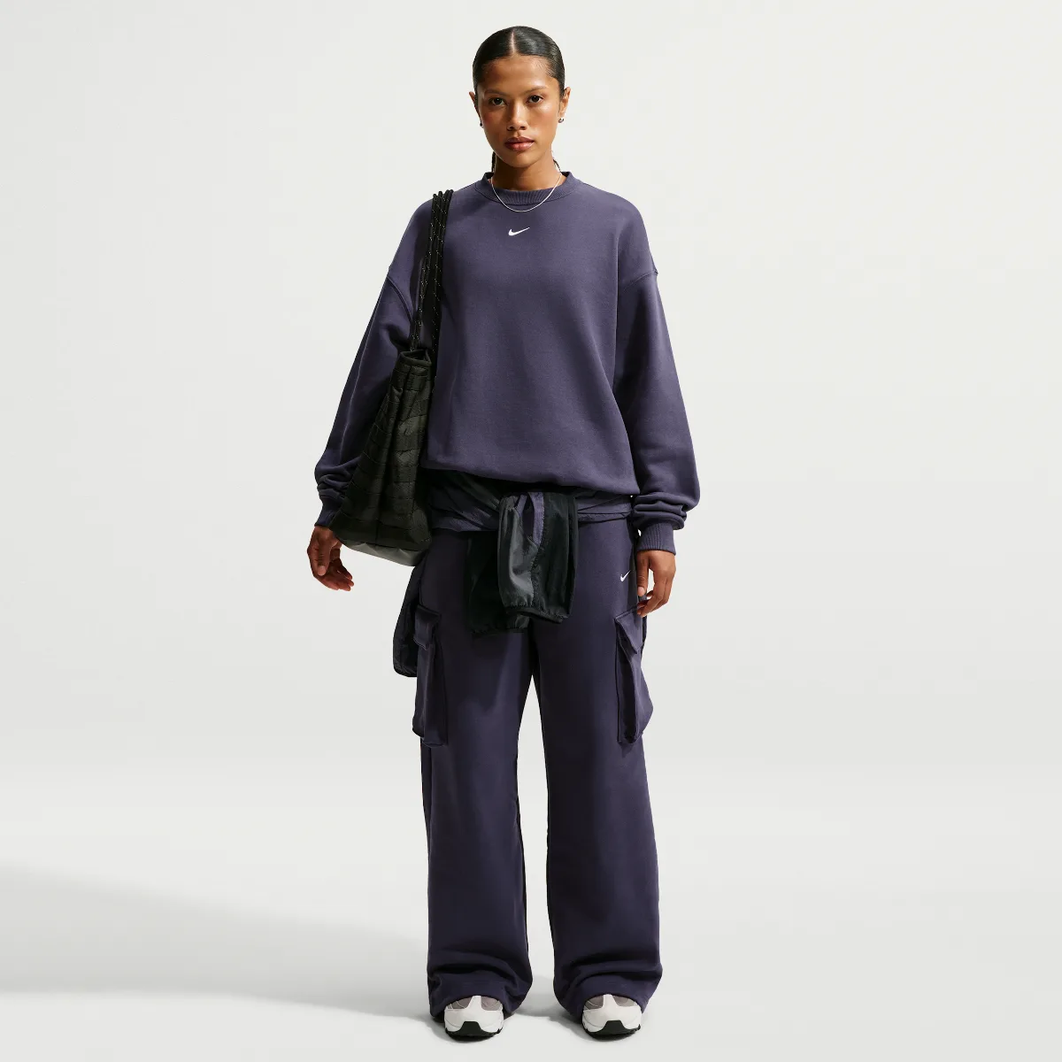 Studio Fleece Weight Oversized High-Rise Cargo Pants by Nike