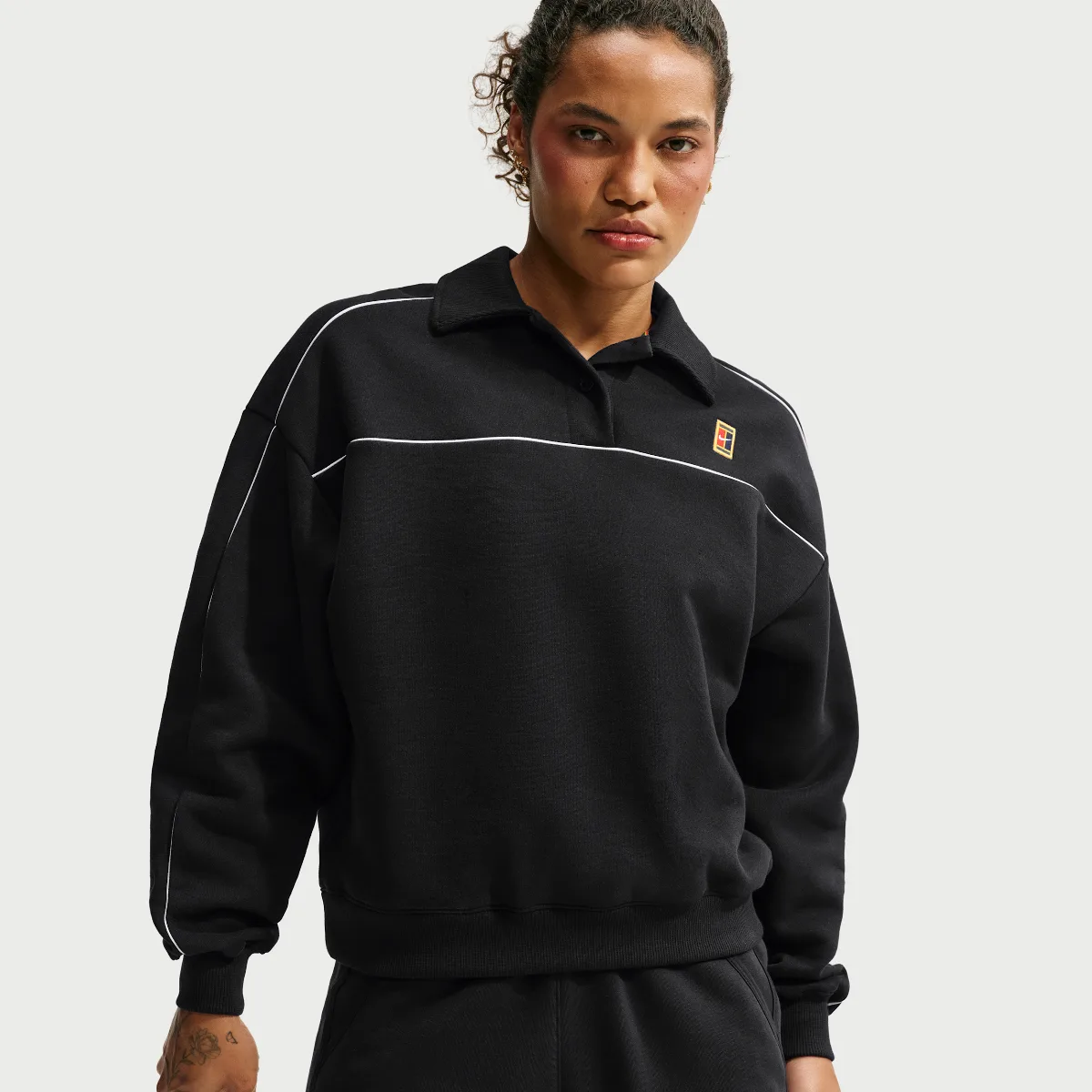 Court Collection Long-Sleeve Fleece Tennis Top by Nike