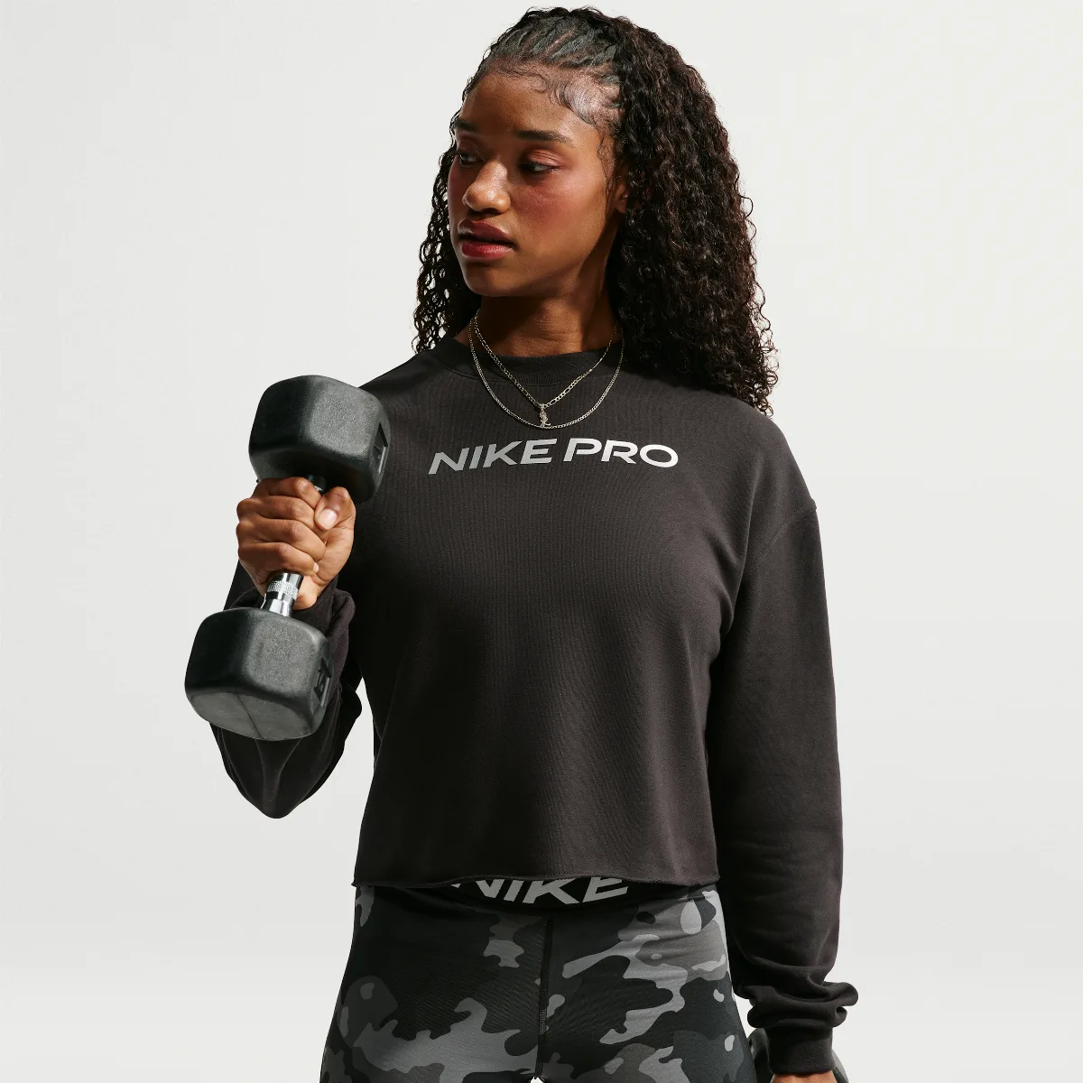 Nike Pro Dri-FIT Crew-Neck French Terry Top by Nike