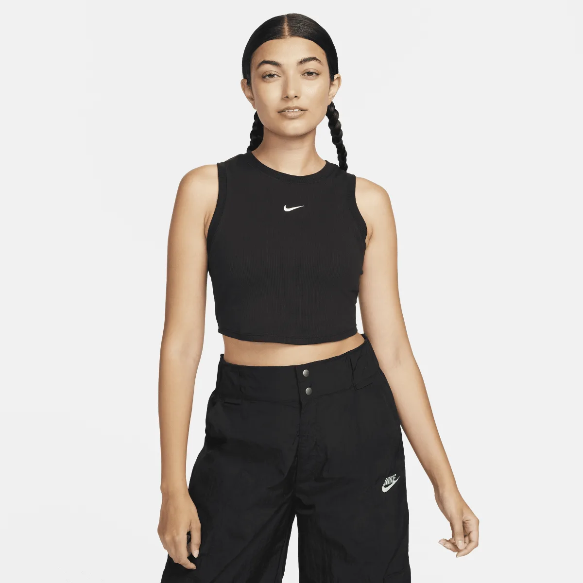 Nike Sportswear Chill Knit Tight Cropped Mini-Rib Tank Top by Nike