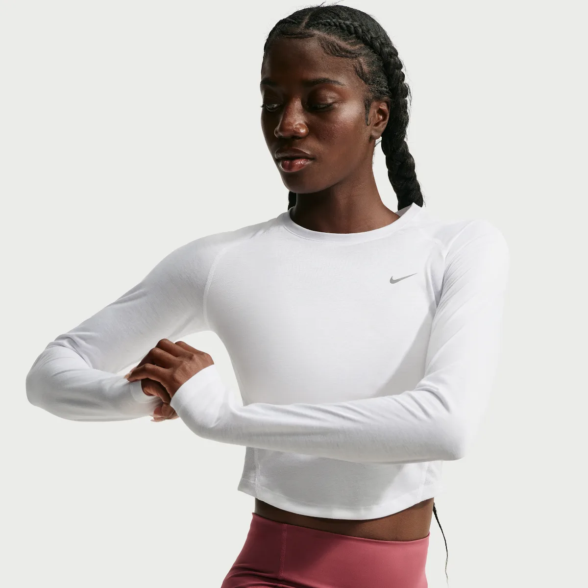 Tempo Dri-FIT Cropped Long-Sleeve Running Top by Nike