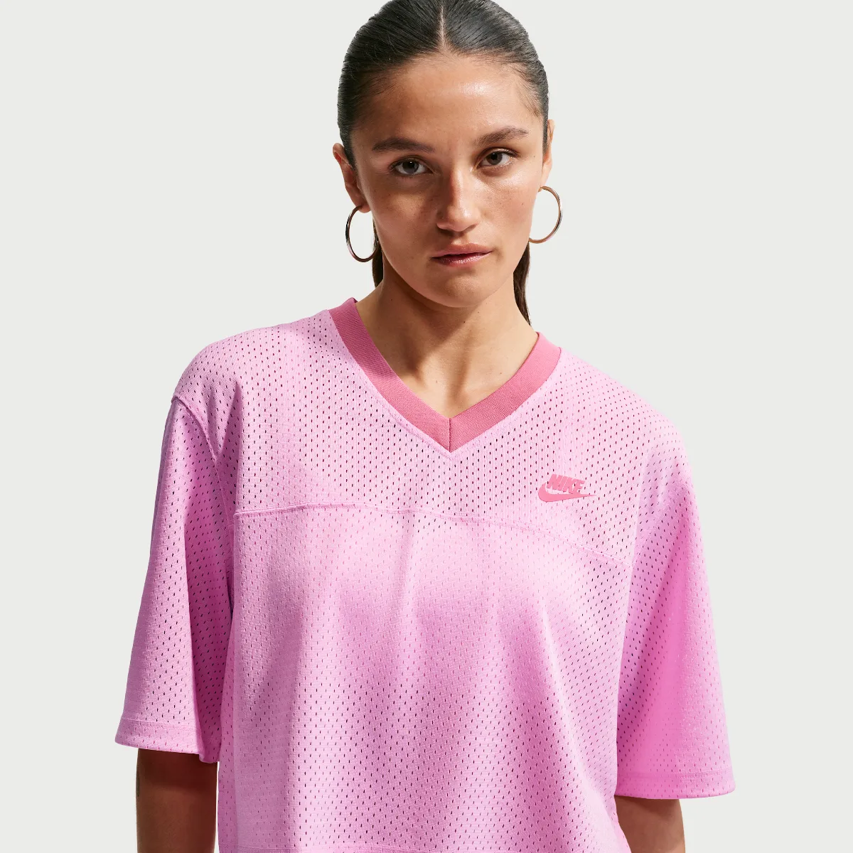 Nike Sportswear Oversized Heritage Cropped Mesh Jersey by Nike
