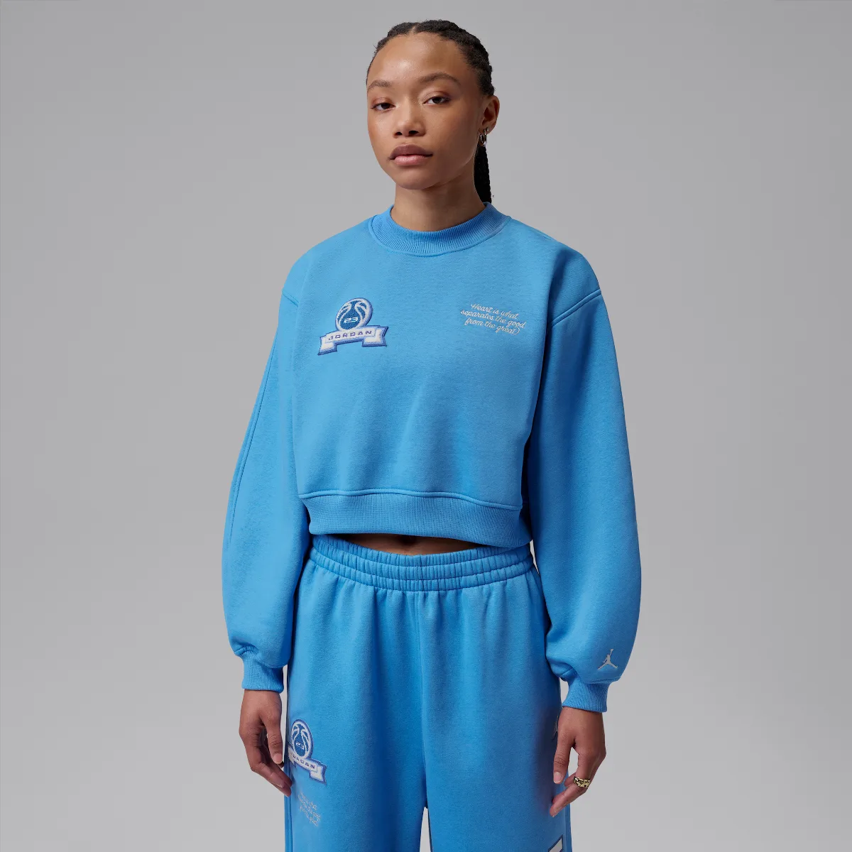 Jordan Brooklyn Fleece Cropped Crew-Neck Sweatshirt by Jordan