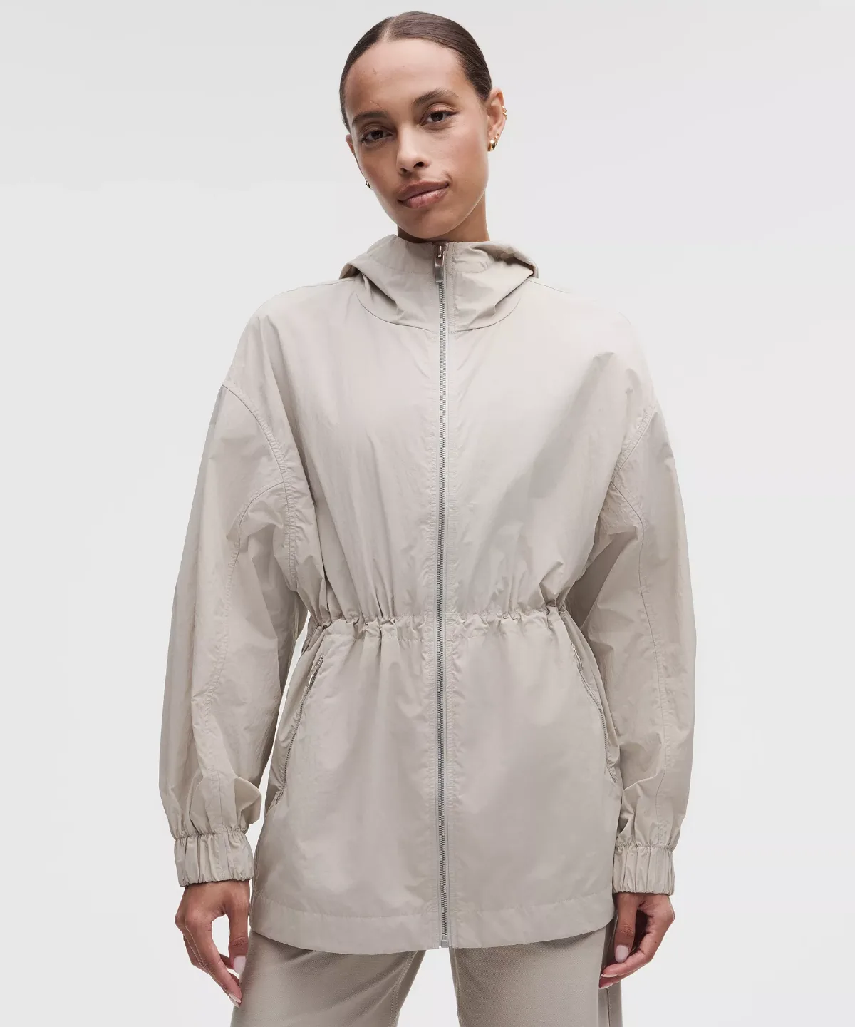 UV-Protective Cinch-Waist Oversized-Fit Jacket