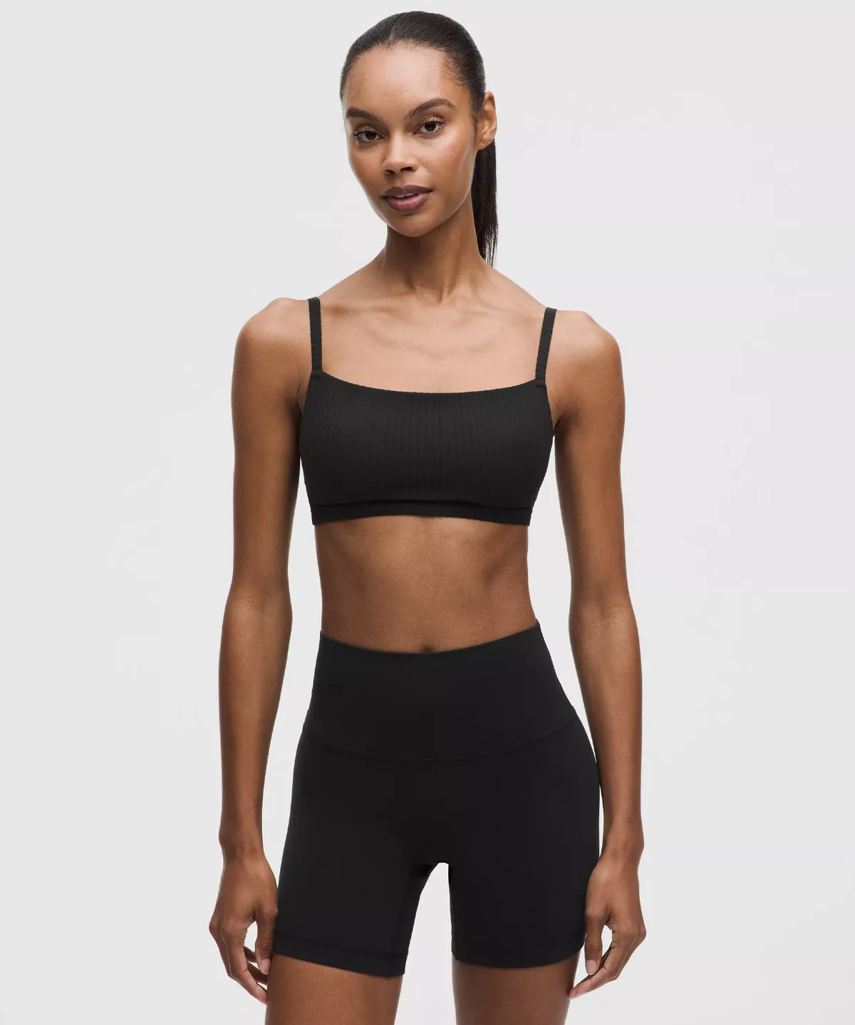Ribbed Cami-Strap Bra