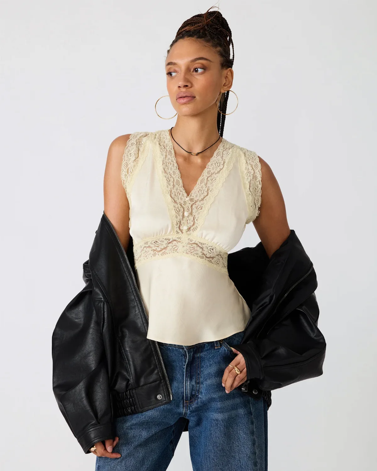Elinor Sleeveless Polyester Top by Steve Madden