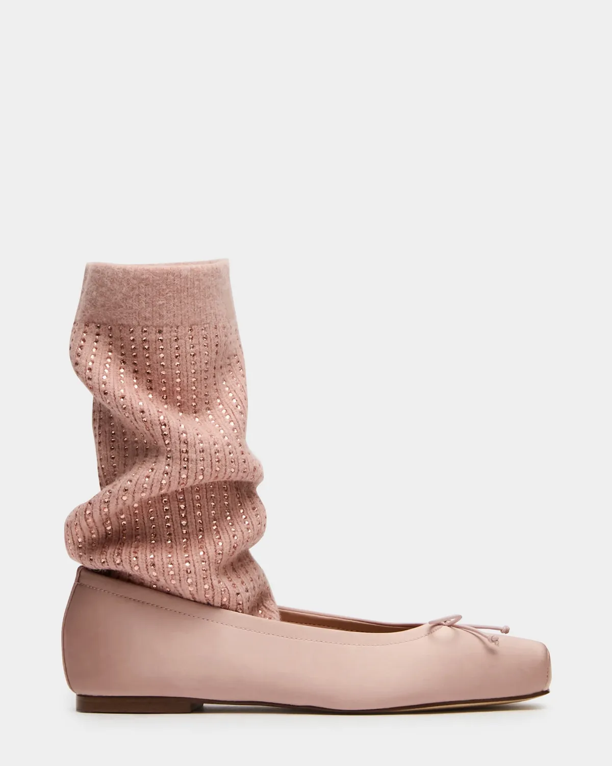 Eleve Knit Square Toe Flats - Leather/Satin by Steve Madden