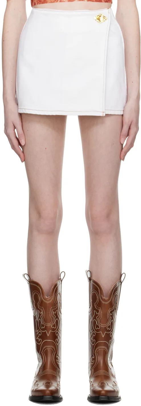 White Wrap Miniskirt
