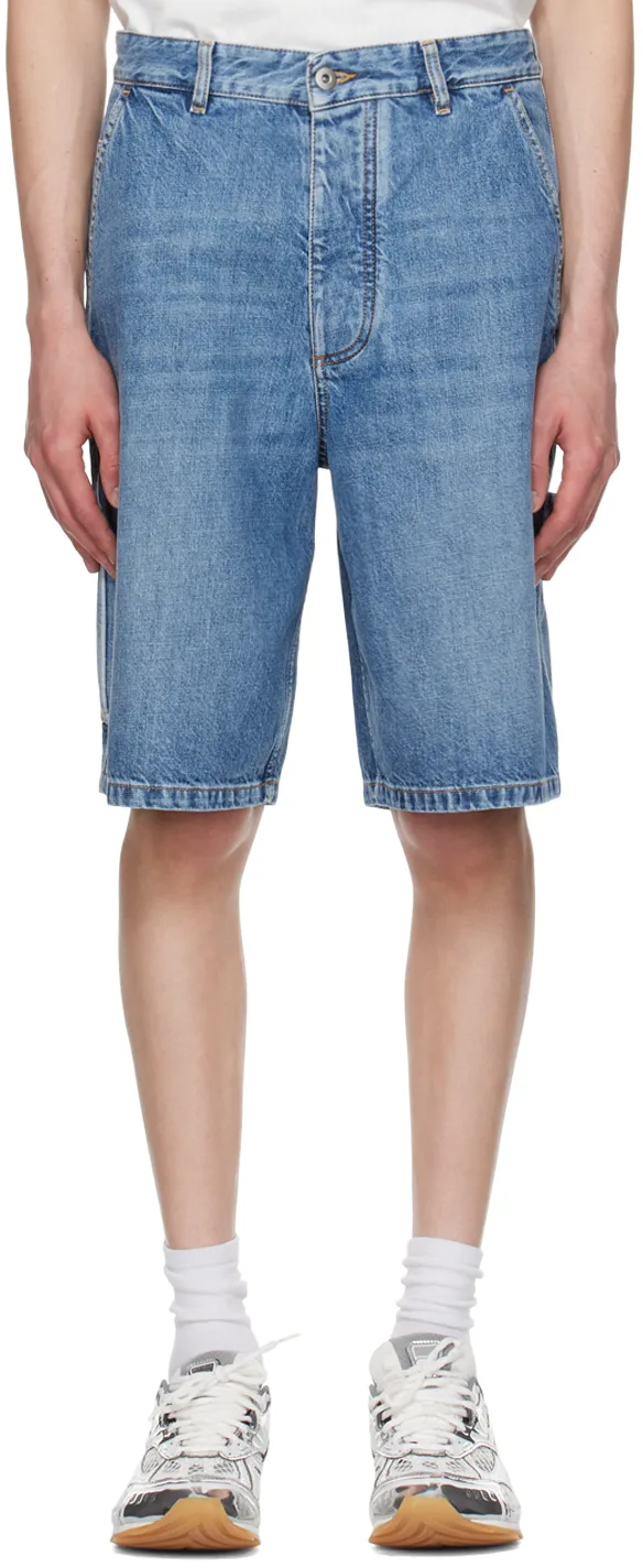 Blue Vintage Denim Cargo Shorts