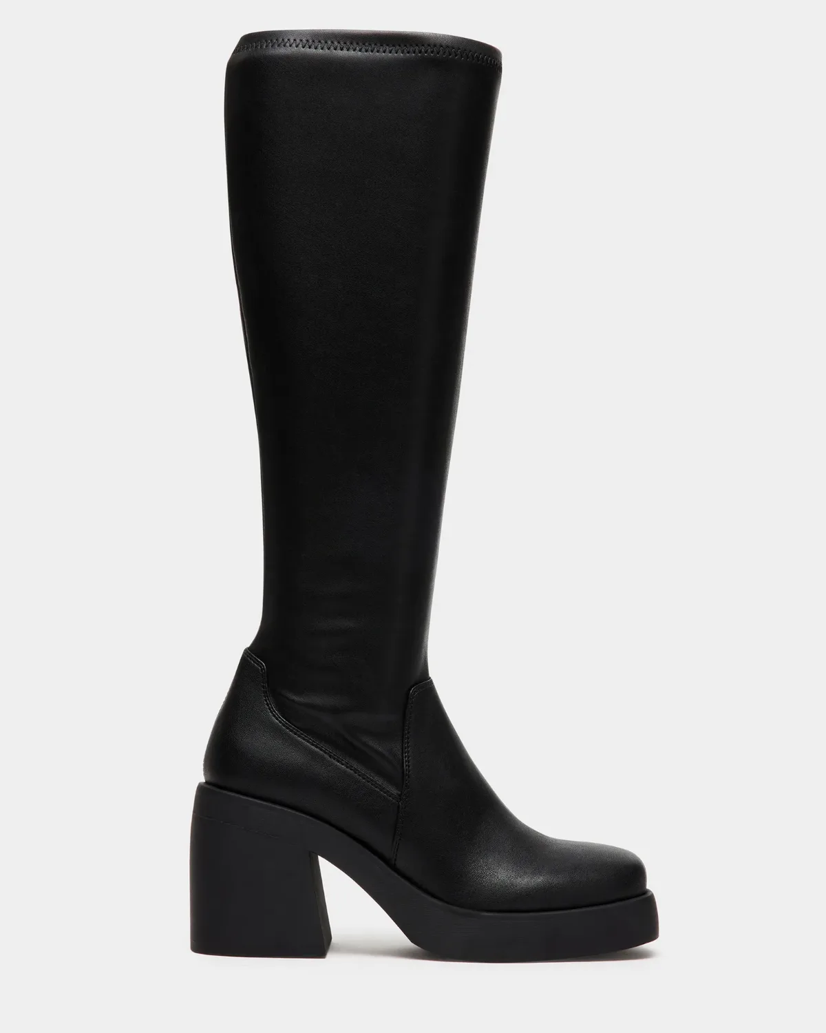 Berkleigh Wide Calf Block Heel Boots - Leather