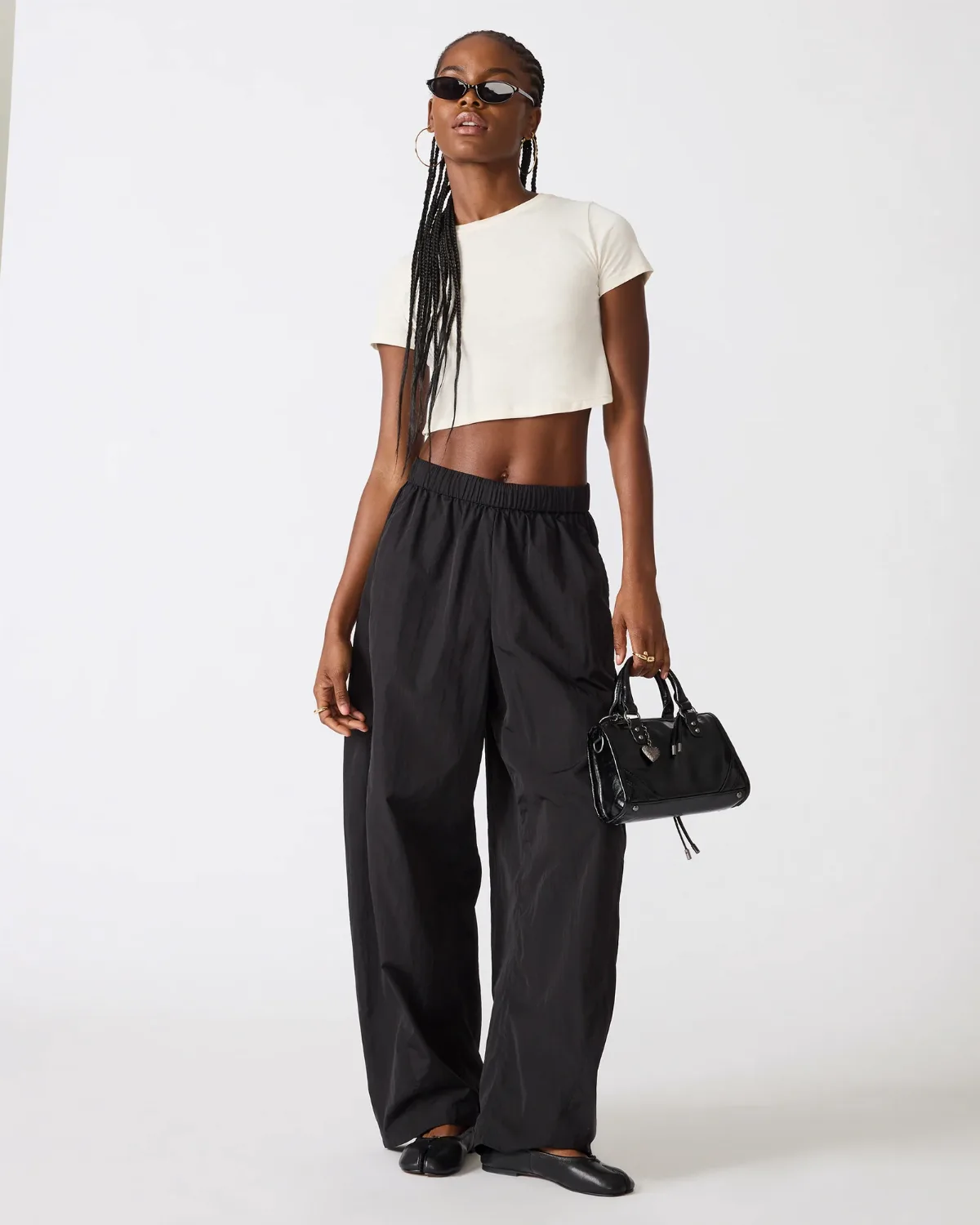 Khoda Pant Wide Leg - Nylon by Steve Madden