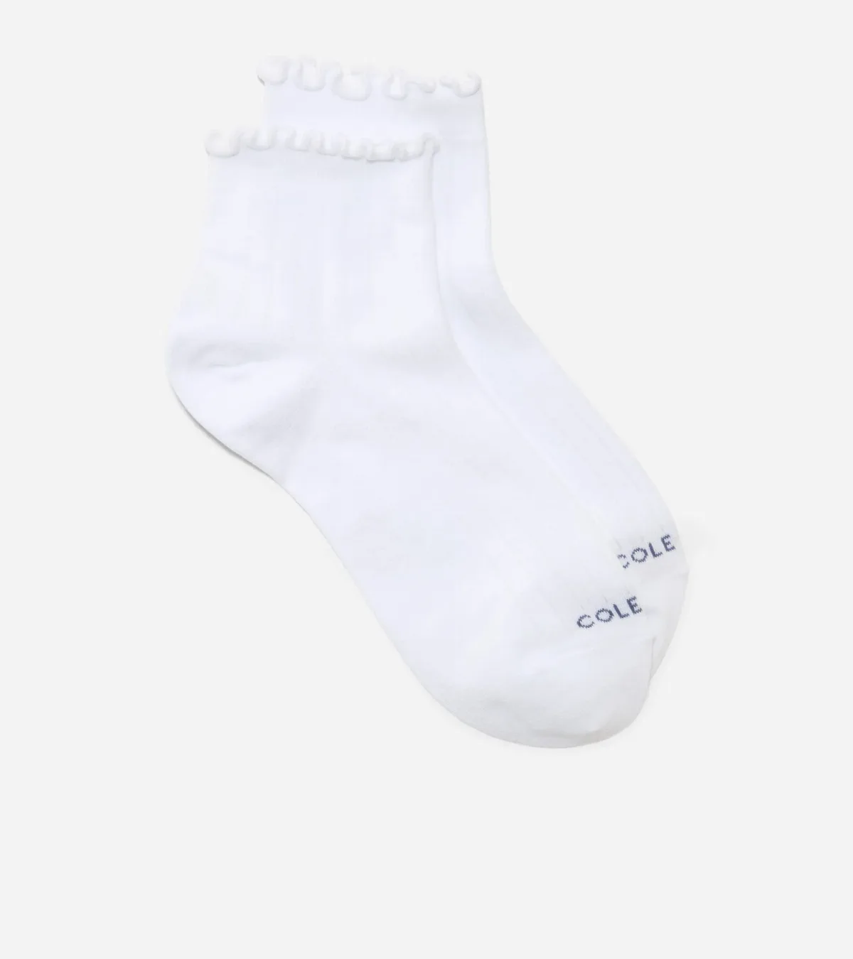 2-Pair Ruffle Quarter Ankle Socks by Cole Haan