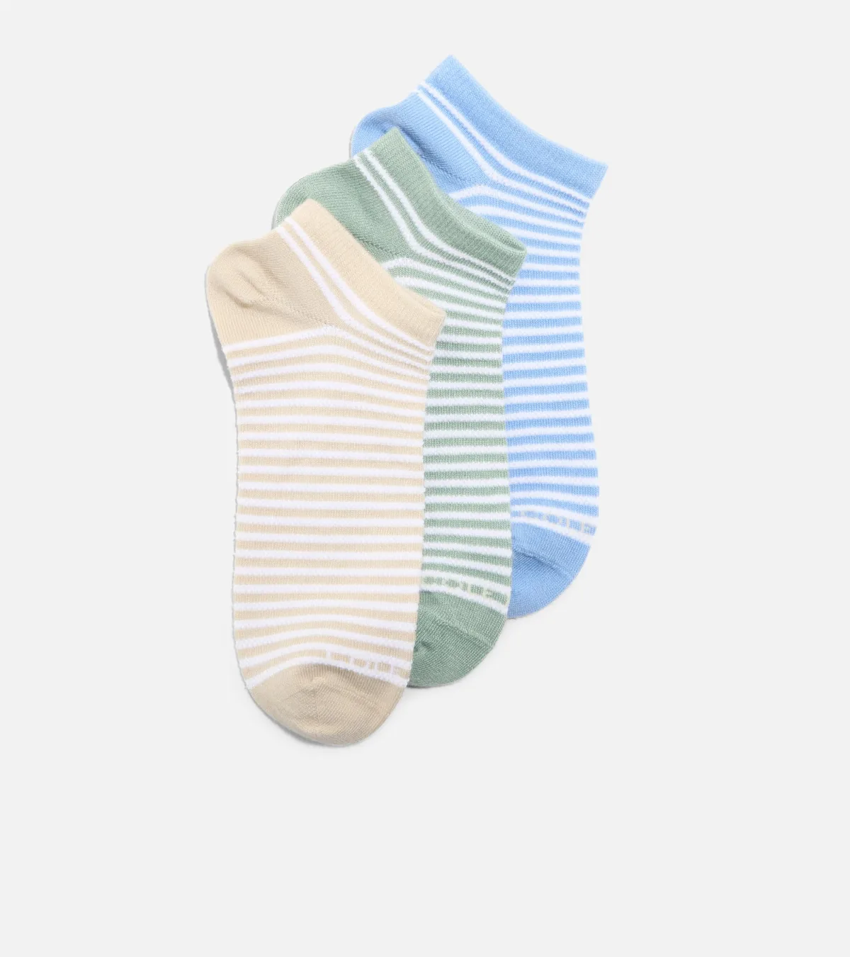 3-Pair Textured Stripe Super Soft Low Cut Socks by Cole Haan