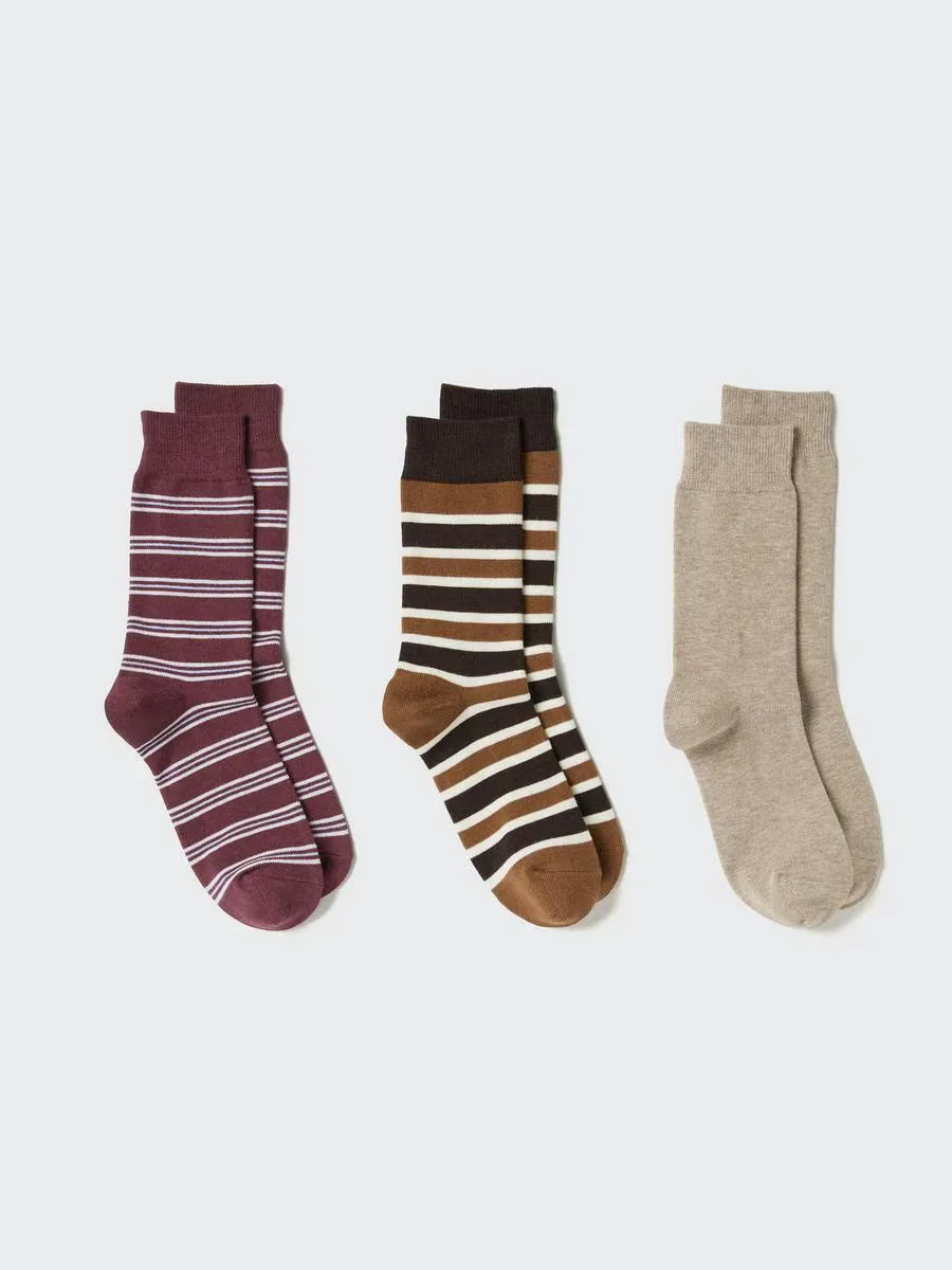 Regular Socks 3 Pairs Stripe by UNIQLO