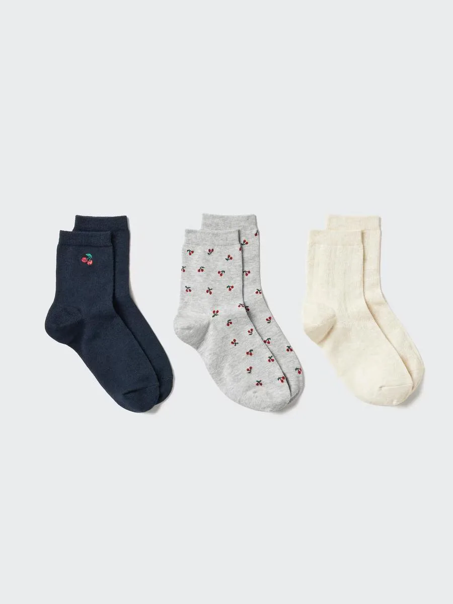 Regular Socks 3 Pairs One Point by UNIQLO