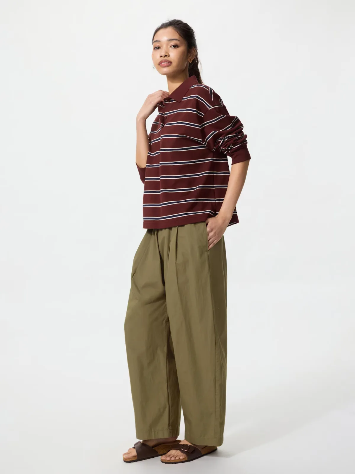 Cotton Volume Easy Pants, 100% Cotton by UNIQLO