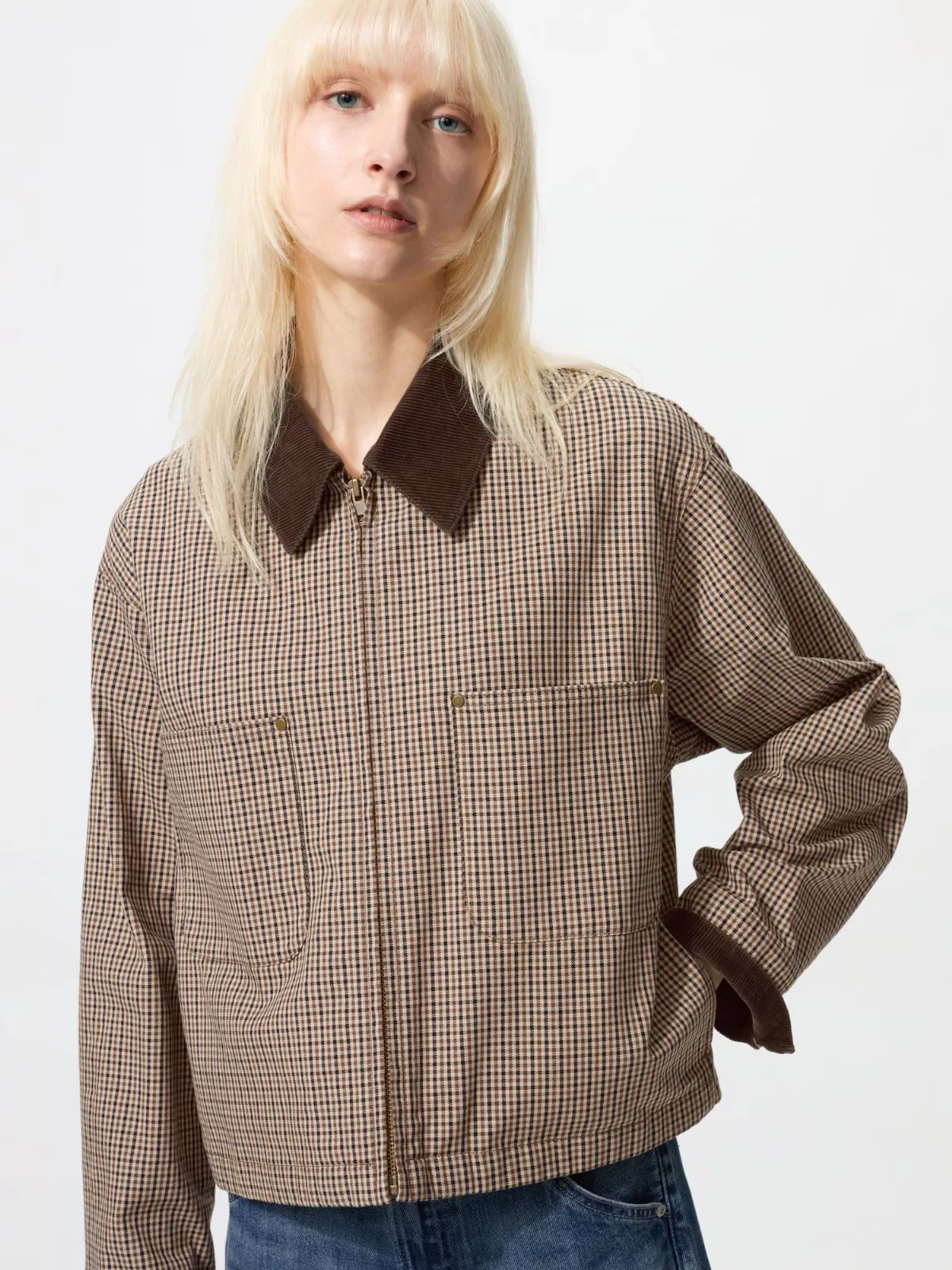 Zip-Up Short Jacket Pattern by UNIQLO