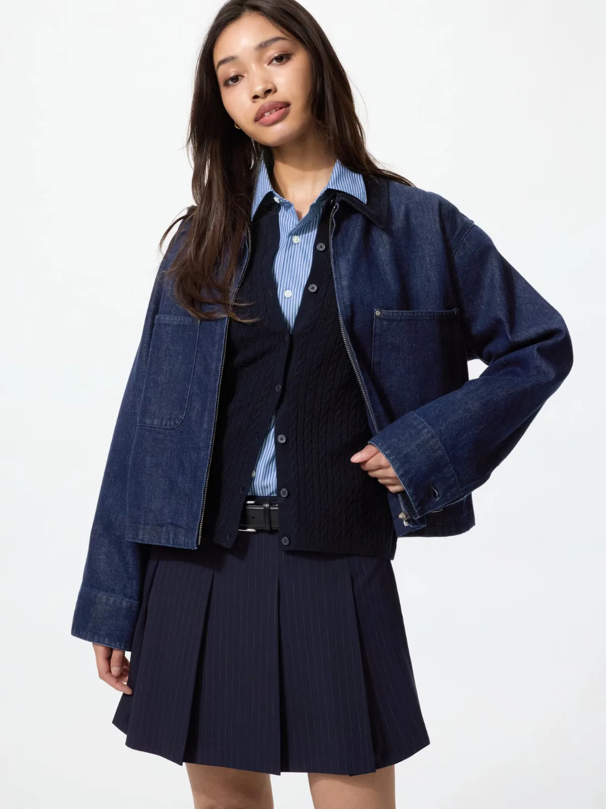 Pleated Skort Stripe by UNIQLO