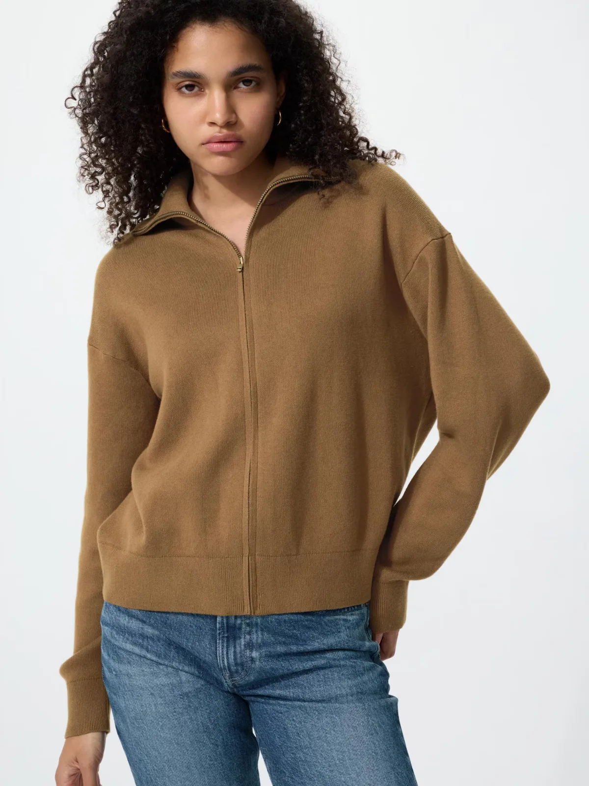 Smooth Cotton Full-Zip Cardigan by UNIQLO