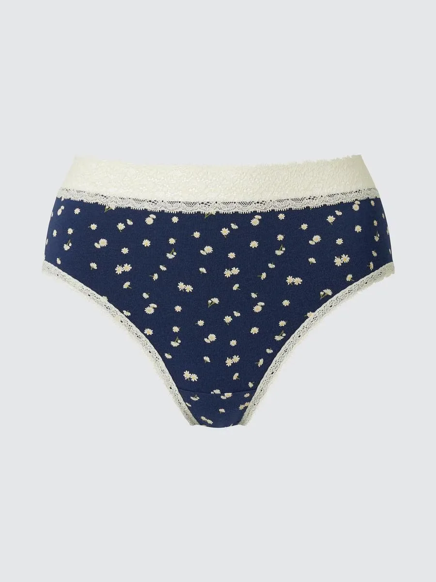 High-Rise Hiphugger Underwears Flower by UNIQLO