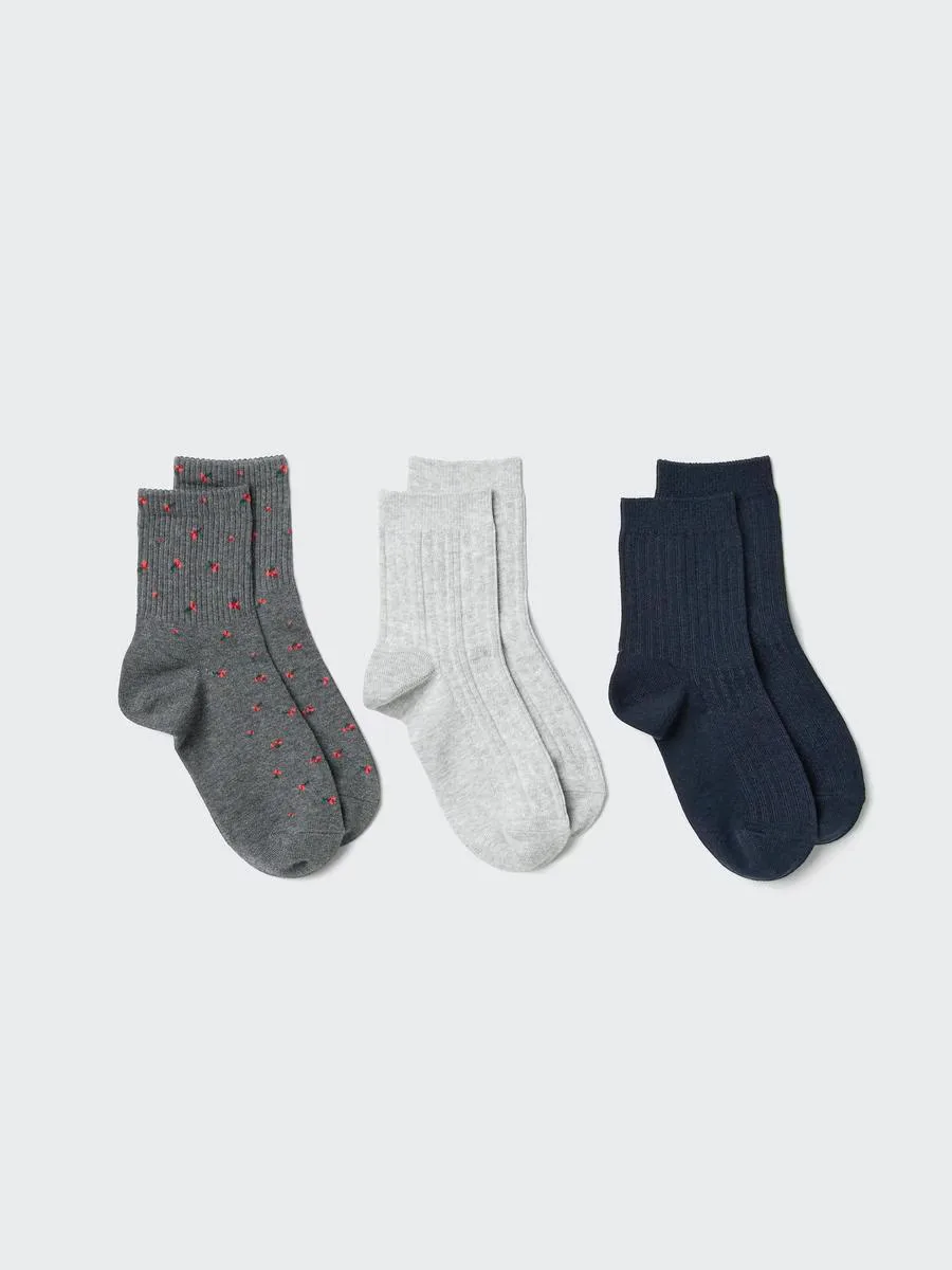 Regular Socks 3 Pairs Flower by UNIQLO