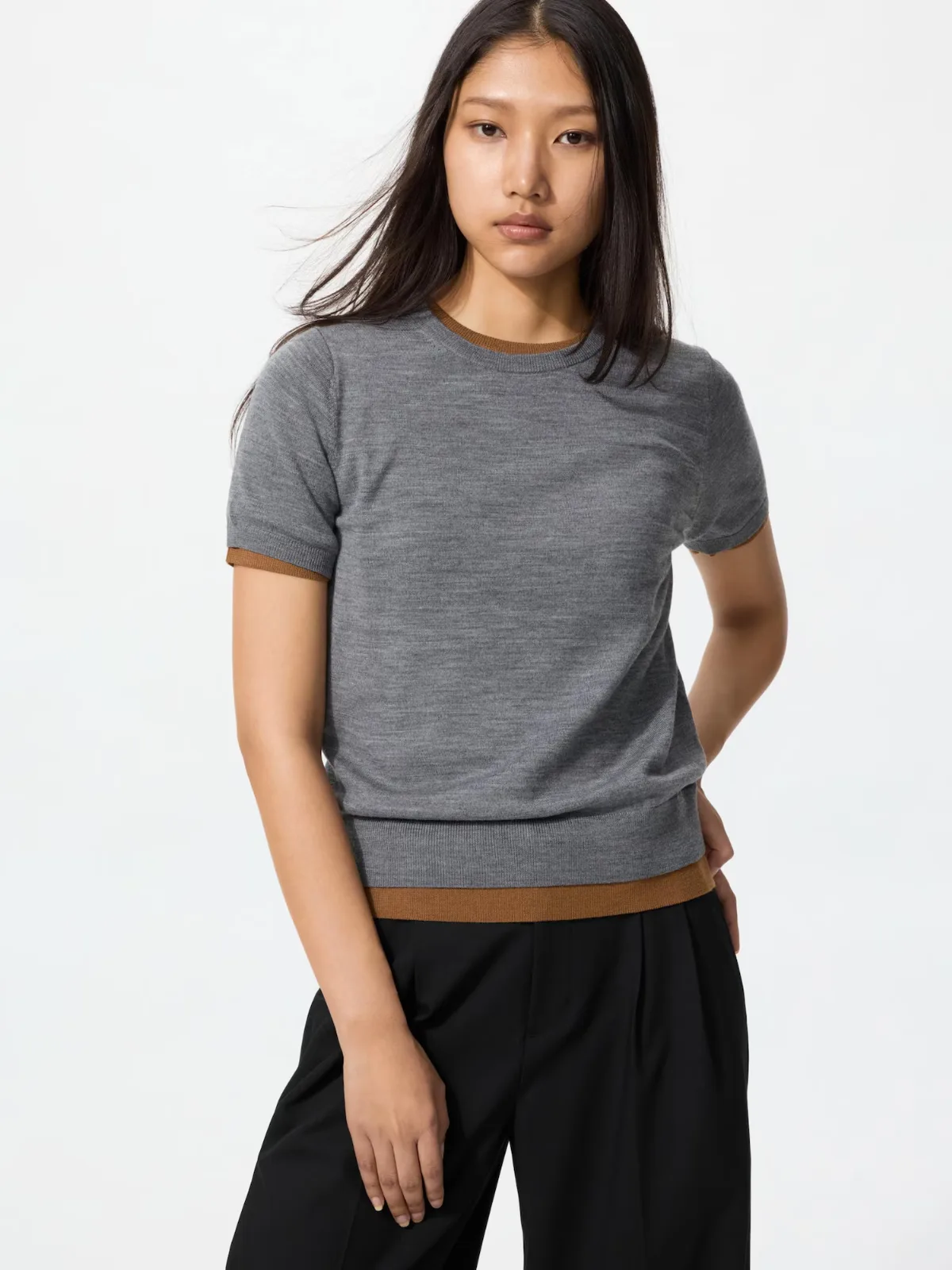 Merino Sweater Short Sleeve by UNIQLO