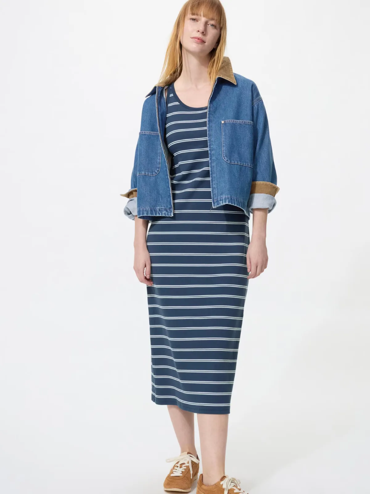 Ribbed Bra Dress Striped by UNIQLO