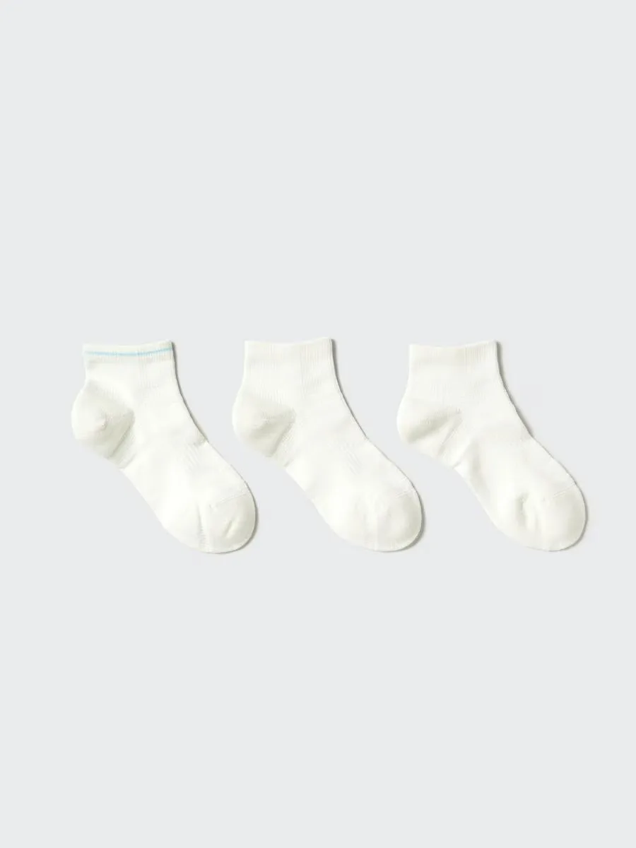 Pile Short Socks 3 Pairs Ribbed with Odor Control by UNIQLO