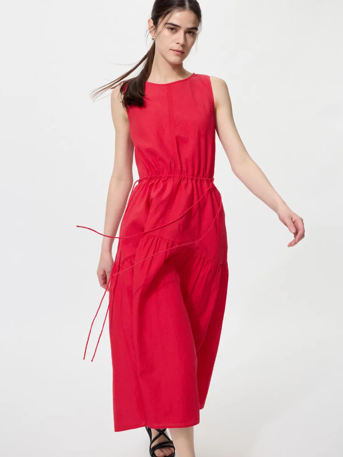 Linen Blend Tiered Dress by UNIQLO