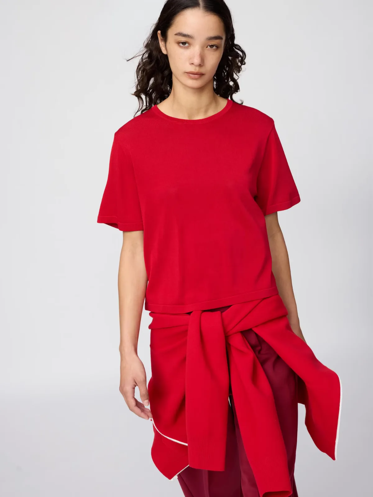 Boxy Knitted T-Shirt by UNIQLO