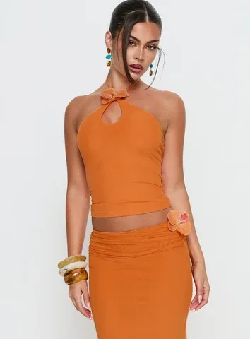 Star Fruit Keyhole Halter Top by Princess Polly