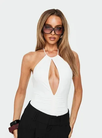 Zalyra Cut Out Bodysuit by Princess Polly Lower Impact
