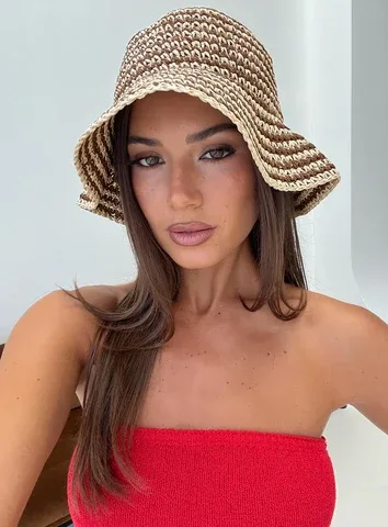 Celestea Woven Bucket Hat by Princess Polly
