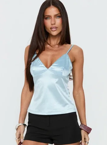 Lunetta Picot Trim Cami Top by Princess Polly