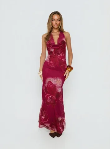 Adeya Halter Maxi Dress by Princess Polly