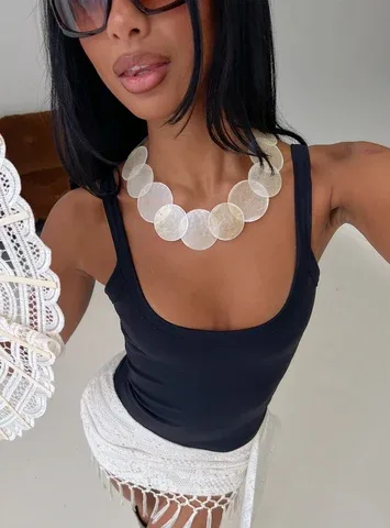 Summer Solstice Shell Detail Necklace by Princess Polly Lower Impact