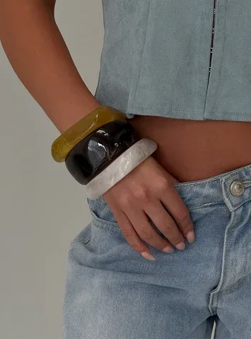Sunflare Resin Cuff Pack by Princess Polly