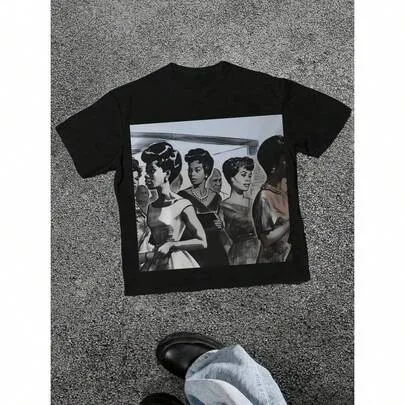 Old School Tee African American Shirt Vintage 1950s Afrocentric Top by SHEIN