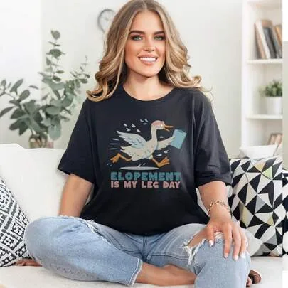 Retro Funny Silly Goose Elopement ABA Therapy T-Shirt for BcBa Rbt Special Education Teacher Autism Mom Loose Type Shirt by SHEIN