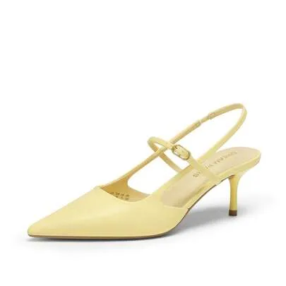 Mary Jane Kitten Slingback Pointed Closed Toe Heels Dress Party Casual Comfortable Pumps by Dream Pairs