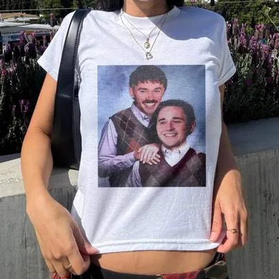 John Summit x Dom Dolla Baby Tee Y2K Rave Crop Top by SHEIN