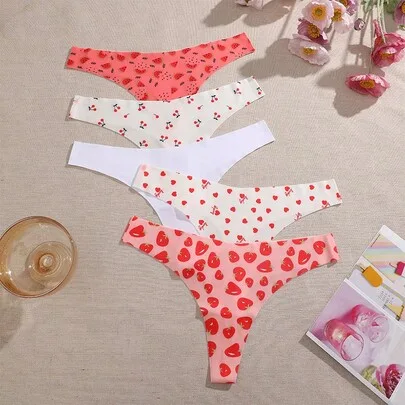 Comfortable Breathable Seamless Low-Rise Sexy Thong Panties by ROMWE