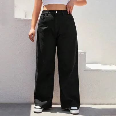 High Waist Wide Leg Jeans by EURMUSE