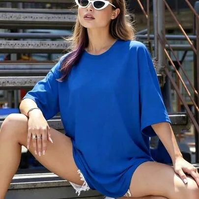 Oversized Cotton T-Shirt by SHEIN