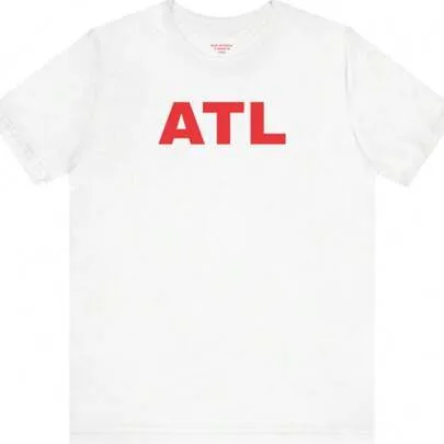 Atlanta Sport Tribute Uni Tee Shirt, ATL City Falcons Hawks Braves Jersey T-Shirt by SHEIN